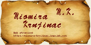 Miomira Krnjinac vizit kartica